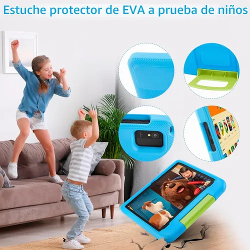 Vista 6 de Tableta para niños de 10 pulgadas, Android 14 para niños, Octa-Core, 4 GB de RAM 64 GB ROM expandible, IPS HD 1280 x 800, WiFi 6, batería de 5000