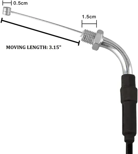 Vista 4 de NIBBI - Cable de acelerador de 71 pulgadas, mini cable de acelerador de Negro