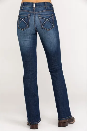 Vista 4 de ARIAT R.e.a.l. Perfect Rise Stretch Rosa - Jeans para mujer