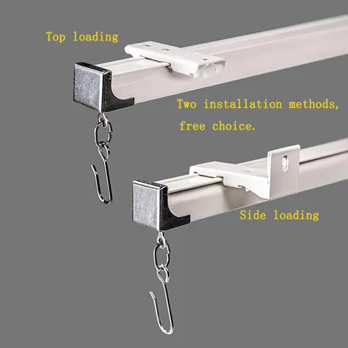 Vista 3 de Riel de cortina de aluminio mejorado de 3.6 pies, se puede utilizar como barra de extensión, soporte de techo o pared, sala de estar o ventanas