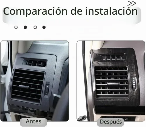 Vista 3 de Compatible con Toyot@Land Cruiser Prado FJ150 150 2010 2011 2012 2013 2014 2015 2016 2017 2018 2019 ABS consola lateral de aire acondicionado Fibras
