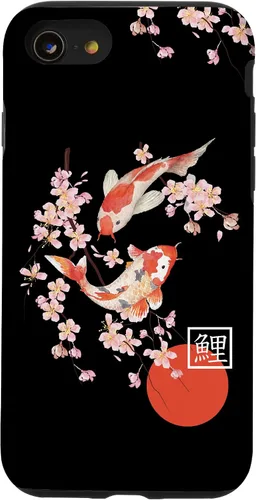 Vista 18 de Cherry Blossom Koi Carp Fish Japanese Sakura Graphic Art Case for iPhone 17