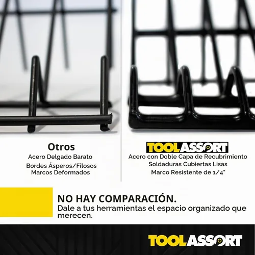 Vista 4 de Estante organizador de alicates para almacenamiento de cajas de herramientas, sostiene alicates de mango regular y ancho, se adapta a cajas