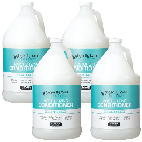 Vista 14 de Ginger Lily Farms Club & Fitness - Acondicionador hidratante para cabello seco, 100% vegano y libre de crueldad, aroma a aloe vera, repuesto de 1