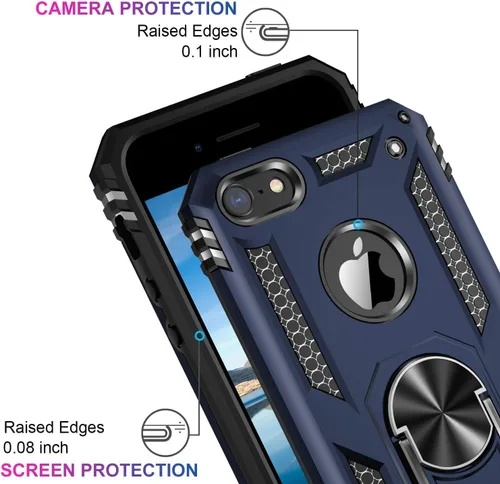 Vista 72 de Jeylly Funda para iPhone SE/Funda para iPhone 5S, Exterior de Plástico Duro que Absorbe Golpes + Interior de Silicona de Goma Defensor contra