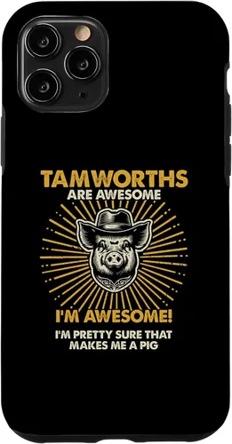 Vista 10 de iPhone 15 Pig Dad Mom Awesome - Farmer Breeder Tamworths Case