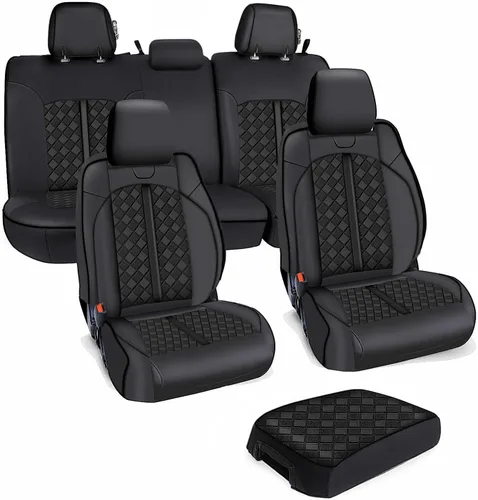 Vista 7 de Carlimeki Fundas de asiento personalizadas para Tacoma 2005 2006 2007 2008 2009 2010 2011 2012 2013 2014 2015 Crew Cab 2ª Gen Tacoma Base