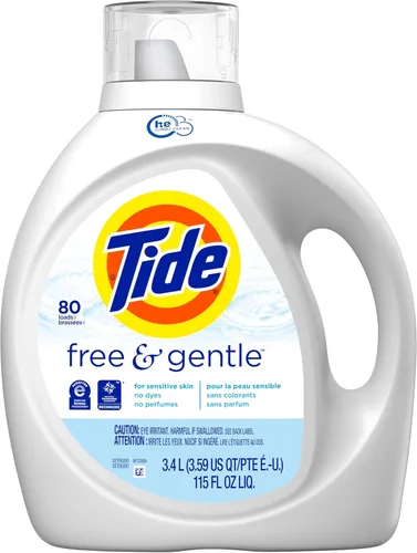 Vista 29 de Tide Free & Gentle - Detergente líquido suave para ropa, 64 cargas