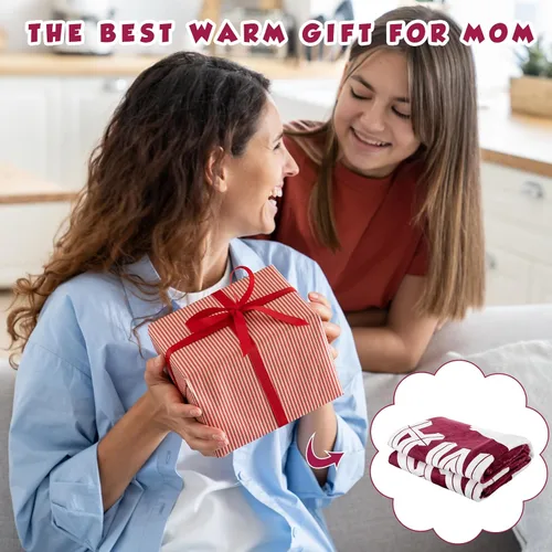 Vista 3 de Ganeen Regalos de cumpleaños para mamá, manta con estampado de guepardo, franela suave y acogedora para mamá de hija, hijo, marido, 60 x 50 pulgadas
