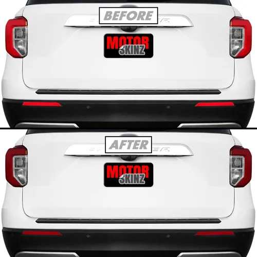 Vista 7 de Tinte de humo de vinilo precortado para luz trasera Ford Explorer 2020-2023 (1. combo de luz trasera, 20% humo oscuro)