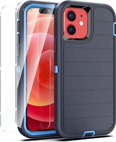 Vista 36 de YmhxcY Funda para iPhone 12/iPhone 12 Pro [2 Protectores de Pantalla de Vidrio Templado] Cubierta Duradera de 3 Capas A Prueba de Caídas/Funda