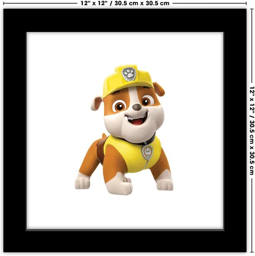 Vista 7 de Trends International Gallery Pops Nickelodeon PAW Patrol - Póster de pared de escombros de 12 x 12 pulgadas, versión enmarcada en negro Versión