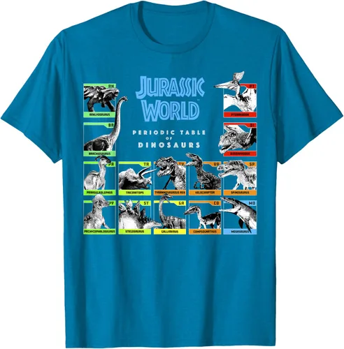 Vista 8 de Jurassic World Camiseta Periodic Table of Dinosaurs, Negro, S