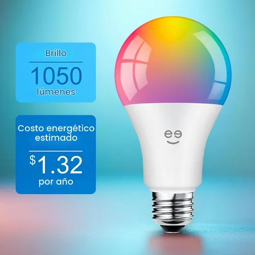 Vista 9 de Geeni PRISMA 1050 - Bombilla LED inalámbrica multicolor Wi-Fi (2700K): LED regulable, A21, equivalente a 75 vatios: funciona con Alexa y Google