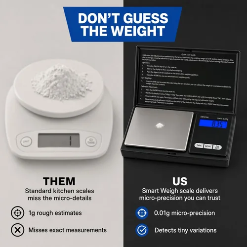 Vista 9 de Smart Weigh Digital Pocket Gram Scale 3.53 oz x 0.0004 oz, LCD