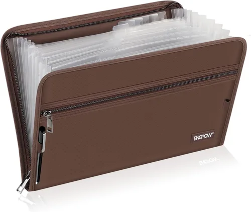 Vista 14 de Carpeta de archivos expansible, organizador de documentos importante, bolsa de documentos ignífuga e impermeable con tamaño A4, 3 bolsillos, cierre