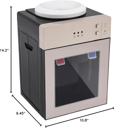 Vista 10 de Top Loading Dispensador de enfriador de agua para encimera, dispensador de agua caliente y fría de 4.2 galones, dispensador de agua independiente