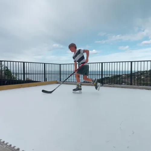 Vista 4 de Potent Azulejos de Hielo Sintético Aptos para Patinar - Seguros para Patines, Superficie de Entrenamiento de Hockey Expandible, Fácil de Ensamblar