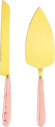 Vista 10 de Chandler Cake and Pie Server Kit Wedding Cake Serving Kit Stainless Steel 18/10 Cutlery Set 2 Pieces Pastry Servers (Green)