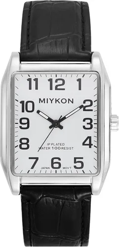 Vista 21 de Miykon Vintage Watches for Men – Classic Tank Square Analog Watch with Genuine Leather Wrist Strap, Mens Dress Watches – Japanese Quartz, Waterproof