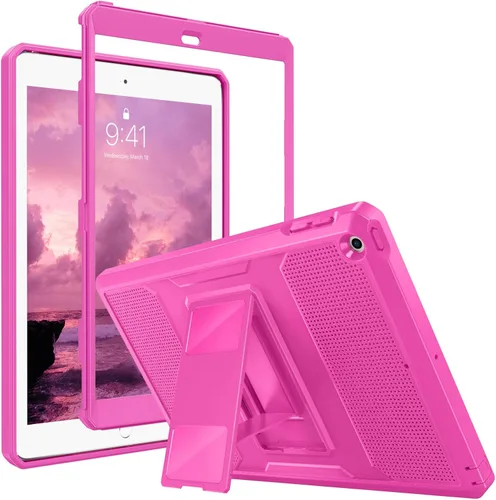 Vista 26 de MoKo Funda Compatible con iPad 9.7 de 2018/2017 6ª/5ª Generación - [Resistente] Funda Híbrida Protectora de Cuerpo Completo a Prueba de Golpes