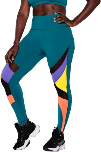 Vista 3 de ZUMBA Leggings de cintura alta con control de abdomen para mujer