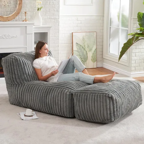 Vista 46 de Hobestluk Puf con espuma viscoelástica, tela de piel sintética ultrasuave, diseño ergonómico, puf pequeño, para sala de estar, dormitorio, sala