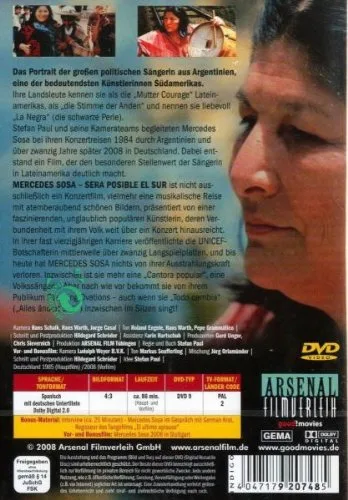 Vista 2 de Sera Posible El Sur - Eine Reise durch Argentinien mit Mercedes Sosa (OmU) DVD 2008