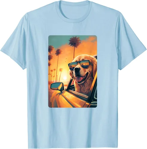 Vista 94 de Golden Retriever - Camiseta divertida de Golden Retriever con lentes, Negro