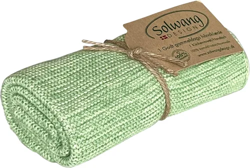 Vista 34 de Solwang 100% algodón orgánico certificado fabricado en la India Toalla de cocina/mano de diseño danés (verde ártico orgánico)