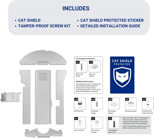 Vista 3 de Protector antirrobo Cat V2, compatible con Toyota Prius Gen 2 2004-2009 - Miller CAT protección de convertidor catalítico de aluminio