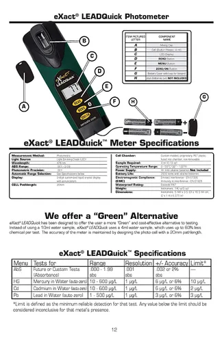 Vista 2 de Industrial Test Systems 486900-BT Leadquick W/BT fotómetro plomo, mercurio, cadmio