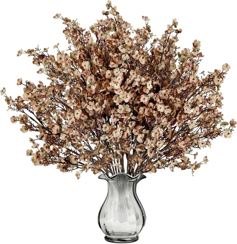 Vista 14 de Sggvecsy - 6 piezas de flores artificiales de aliento de bebé, ramos de gypsophila artificiales a granel, flores de seda sintéticas de tacto real