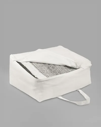 Vista 7 de Bolsa de Almacenamiento con Asas para Ropa de Cama, Edredones, Mantas, Sábanas - Organizador de Armario Grueso, Suave y Transpirable para Debajo