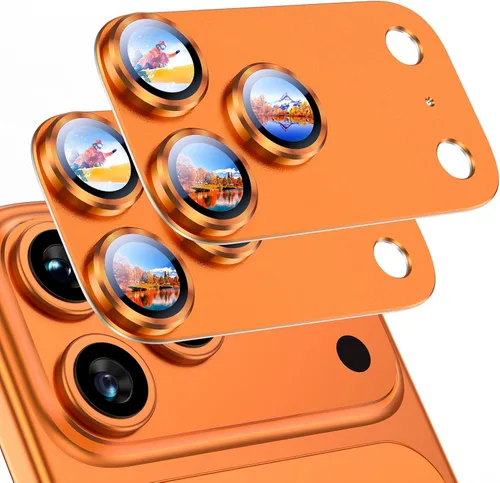 Vista 12 de Uyiton Compatible con iPhone 17 Protector de Lente de Cámara - [No es Fácil de Romper][Fuerte Adsorción][Compatible con Fundas] Protector de Cámara