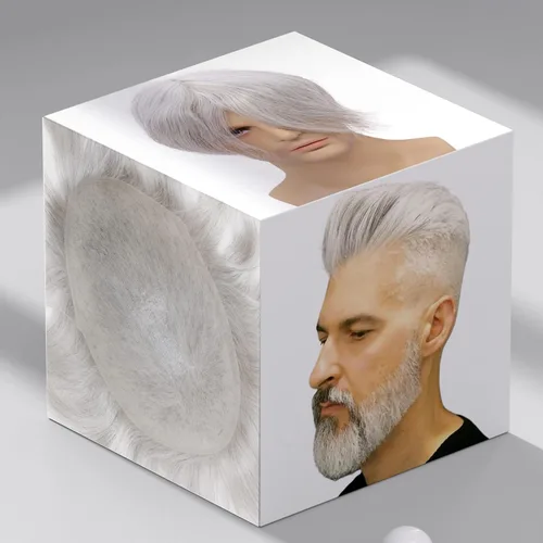 Vista 23 de toupee tupé para hombres 0.002 in ultra suave, transparente, piel fina, toda línea capilar natural con bucle en V para hombre, pelucas de sistemas