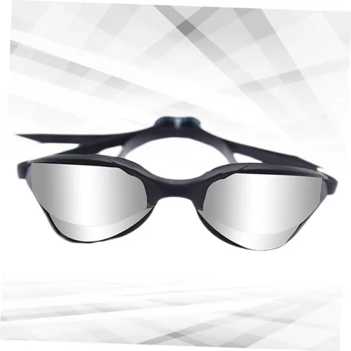 Vista 5 de BESTonZON Professional Swim Goggles Anti-fog Wide View Swimming Glasses Silver Mirror Coating Black Frame Adult Swimming Equipment for Men and Women