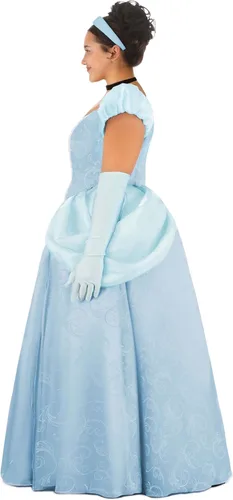 Vista 4 de Disney Cinderella Plus Size Costume for Women Fairytale Princess Blue Ball Gown Dress Disney Princess Cosplay