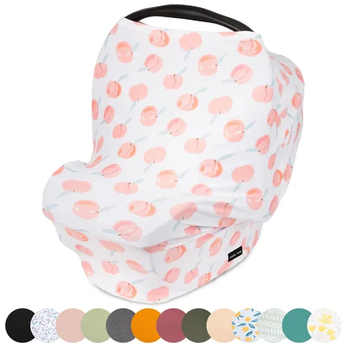 Vista 12 de Simka Rose Funda de asiento de automóvil para bebés, multiusos, transpirable, cubierta de lactancia y toldo para asiento de automóvil de bebé