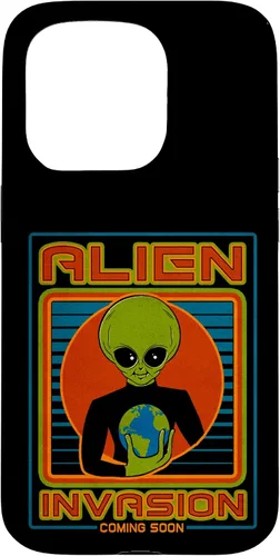 Vista 34 de Funda para iPhone 13 Pro Max Alien Invasion 1984 Tech Noir Distopía