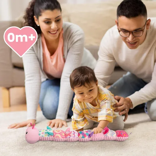 Vista 6 de Sumobaby - Juguetes de peluche musicales para bebés, con múltiples texturas sensoriales, sonajero y crujidos, para tiempo boca abajo, recién nacidos