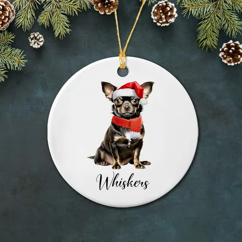 Vista 11 de Bichon Frise - Adorno de cerámica de Navidad 2025, adornos personalizados de Bichon Frise regalos para los amantes de los perros, bonito adorno