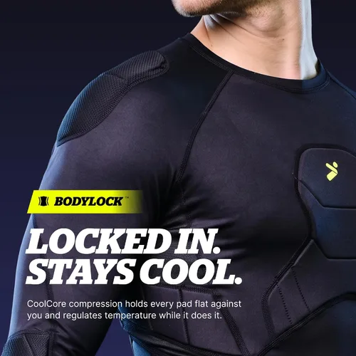 Vista 4 de Storelli BodyShield - Camiseta interior 3/4 para porteros de fútbol, codo y pecho (tela CoolCore)