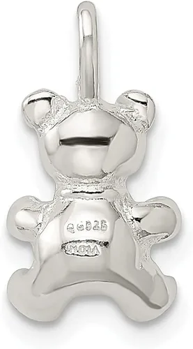 Vista 3 de ICE CARATS Collar con colgante de oso de peluche de plata de ley 925, joyería fina para mujer, regalos para ella, Plata esterlina