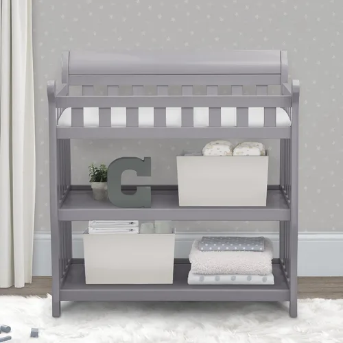 Vista 3 de Mesa para cambiar pañales Delta Children Eclipse con cambiador, gris
