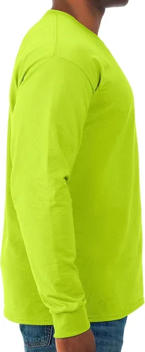 Vista 3 de Jerzees Men's Dri-Power Cotton Blend Long Sleeve Tees, Moisture Wicking, Odor Protection, UPF 30+, Sizes S-3x