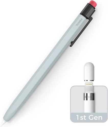 Vista 10 de TRONWIN Funda para Apple Pencil de 1ª generación, funda de silicona con agarre perfecto, diseño clásico con clip resistente compatible con Apple