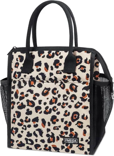Vista 12 de Bolsa de Almuerzo Aislada para Mujeres, Bolsas de Almuerzo Pequeñas de 6.75L con Múltiples Bolsillos, Bolsa Térmica Reutilizable para Trabajo