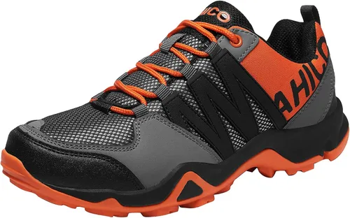 Vista 2 de Ahico Mens Hiking Shoes Water Resistance Outdoor Sneakers Trekking Non-Slip Lightweight Trail Running Camping Breathable Climbing Travel Shoes