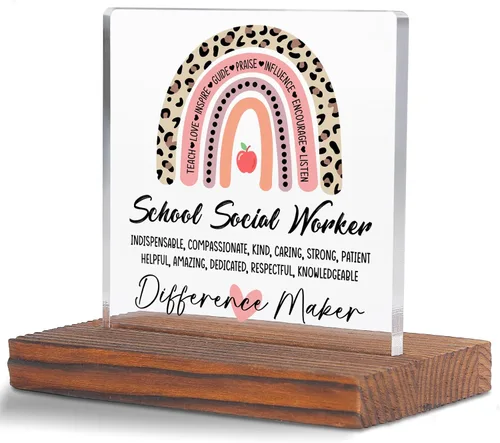 Vista 13 de Letrero decorativo de escritorio transparente para después de la escuela, regalo de agradecimiento para mujeres y hombres, regalos de agradecimiento